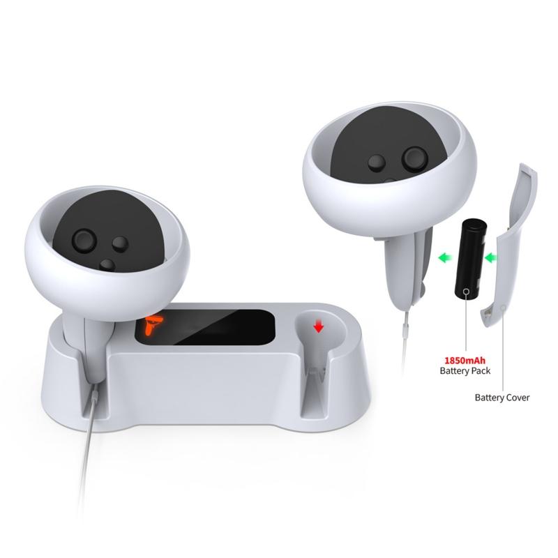 VR Gaming Schnellladebasis für 2 Magnetische Lade-Dockingstation Brille Magnetischer Griff Zubehör