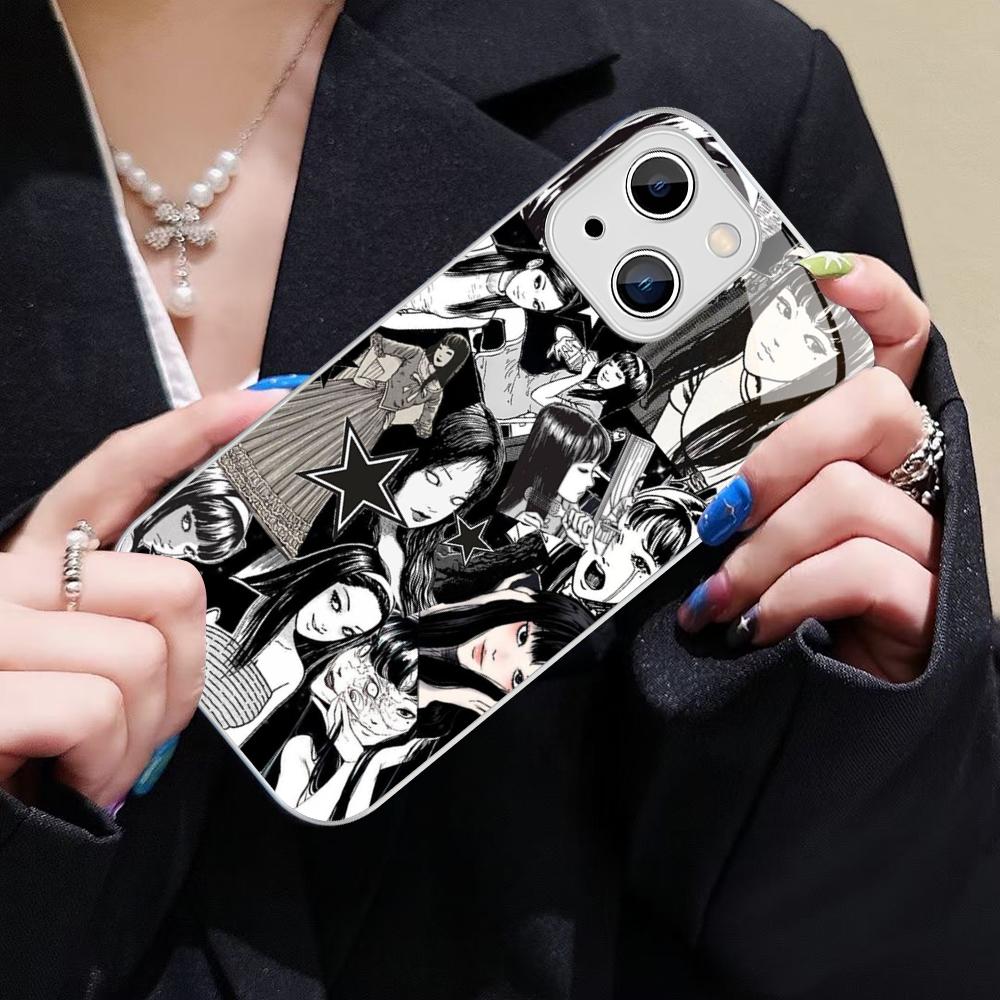 Japan Anime Tomie Kawakami Phone Case For IPhone 14 13 12 Mini 11 Pro XS Max X XR 14 Plus Tempered Glass Cover