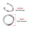 100-300 Pezzi 3-12mm Acciaio Inossidabile Anelli Aperti Divisi Anello O Connettore per Collana Bracciale Gioielli Componenti per Creazione All'ingrosso