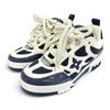 Pristine Sneakers Logo Monogram Flower Leather Mesh Navy 36.5 Used