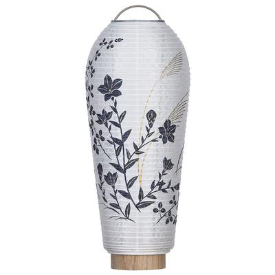 Buddhistischer Altar Shop Takita Shoten Mini Bon Laterne Bon Laterne Kleine Perle Hagi und Glockenblume 25cm x Feuerbeutel Durchmesser Hängelaterne Zertifikat