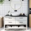 VidaXL Dark Grey Bathroom Countertop 100x60x2 Cm Treated Wood 3156230