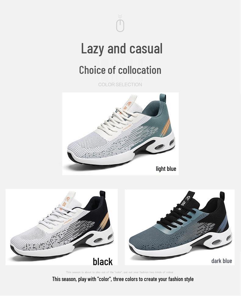 Herrskor Löparskor med luftkudde och mesh - Andningsbara, Casual, Plusstorlek