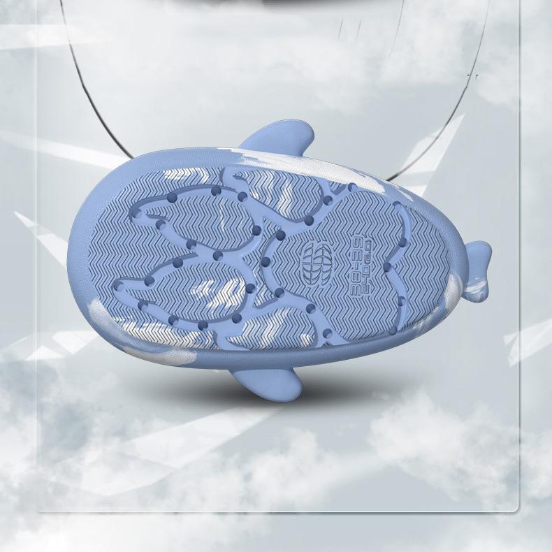 Goosecret New Design Shark Slippers Soft Sole Beach Sandals Women And Men Open Toe Bathroom Slippers Fashion Slides Shark Sandal