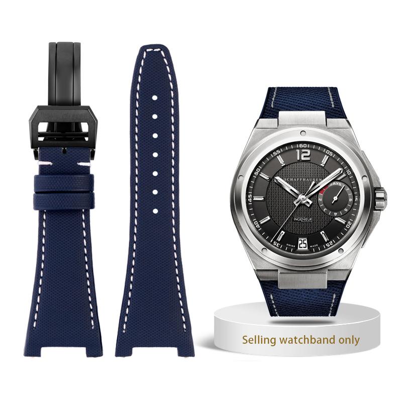 Curea de ceas de 28 mm pentru ceas IWC Engineer Curea cu crestătură Seria IW500501 IW378507 IW322703 Curea de ceas din piele naturală Nylon Brățară