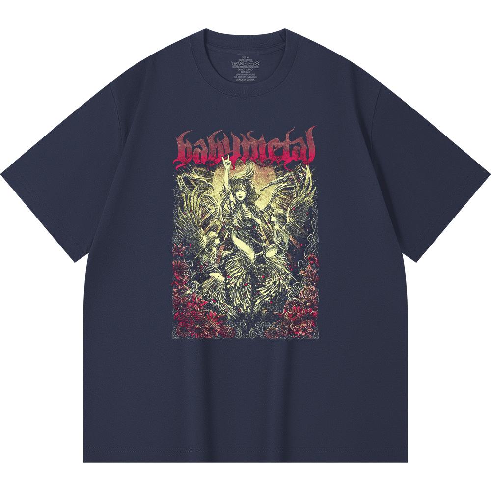 230 g/m² 100% Bavlna T-shirt Heavy Metal Rocková Kapela Tisk Populární Hudby Unisex Těžký Bavlněný T-shirt