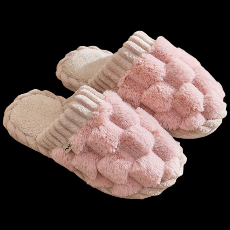 Jianixiong Теплые домашние тапочки из хлопка (2 пары)