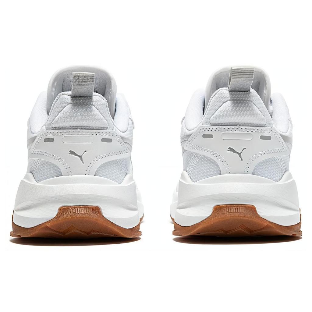 Puma Stride Comfortable Durable Breathable Low-Top Casual Running Shoes Unisex Sneakers White Brown 389422-02