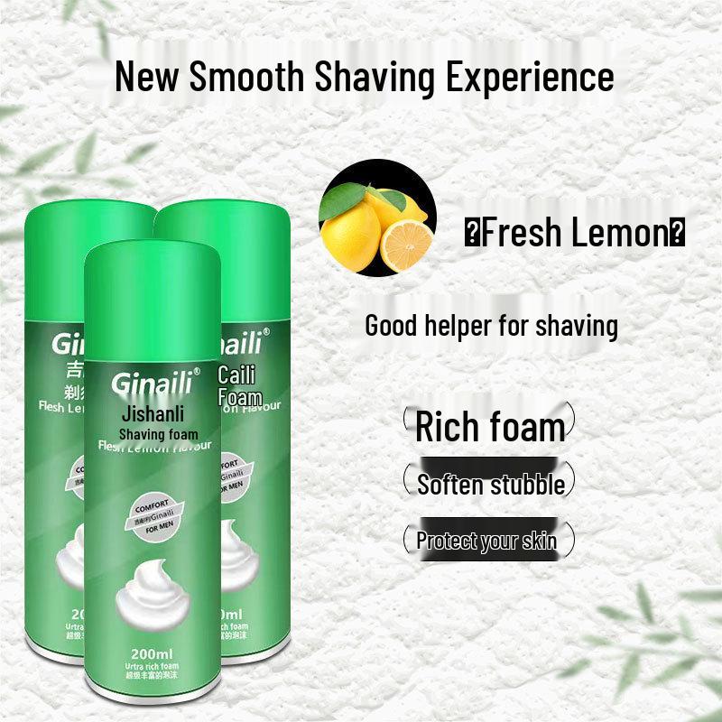 Jilunli 200ml Handmade Shaving Foam – Softens Beard Shaving Gel & Cream
