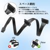 SinLoon Mini to Dual SATA Power Cables with Optiplex and Precision Mini to Dual SATA Adapter Extension Cable for Mechanical and 45cm 2-Pack 6-Pin