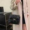 Fashion plaid embroidery thread underarm shoulder bag women's winter new cotton clothing bag light casual portable messenger bag