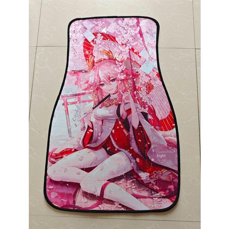

Moekashe Original God Car Foot Mat Main Co-Pilot Position Stylish inside the Car Cartoon Secondary Element Neutral Carpet Eightfold God Son(45*70cm Piece)