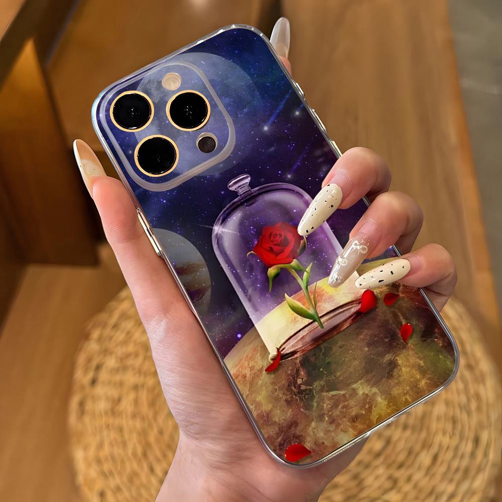L-Little Prince Phone Case For IPhone 17 16 Pro Max 15 14 13 11 12 Mini Xs X Xr 7 8 Plus Se Transparent Cover