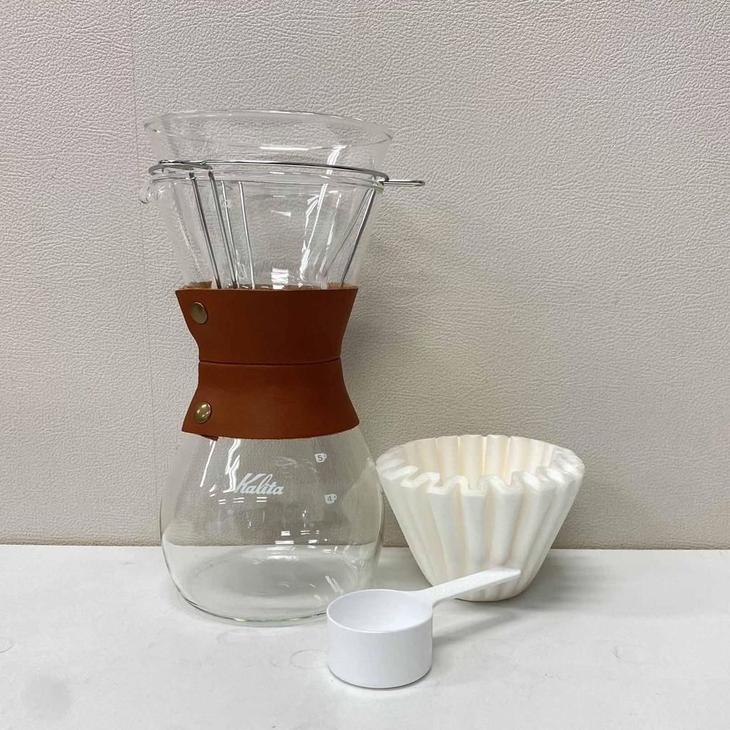 Kalita Coffee Dripper Set for 2 to 4 People Wave Style Leather Drip Equipment For 2 For 4 For 2 For 4 Drip Coffee Sixtieth Respect for the Aged #35160