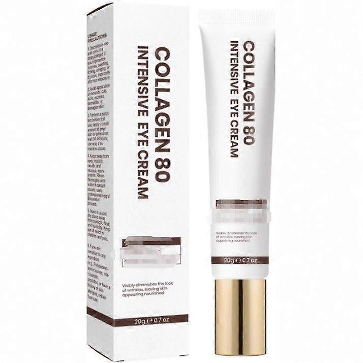 Collagen 80 Snail Mucin Intensive Eye Cream - Collagen Peptide Concentration Upgraded, Matrixyl 3000, Haloxyl for Anti Wrinkle Plumping, Firming