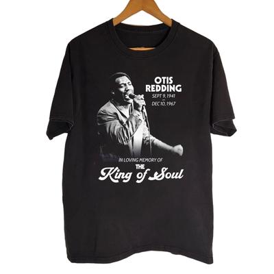 Otis Redding 19411967 Schwarzes Baumwollhemd Vollgröße S5xl Cl112