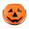 Pumpkin Candy Bucket Portable Plastic Pumpkin Bucket with Handle for Festival Party L