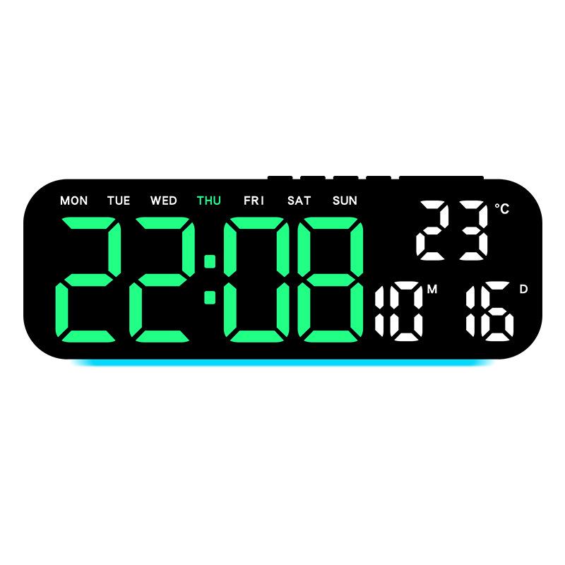 Home Decoration Electronic Clock Multifunctional Hotel Table Clock Atmosphere Light Alarm Clock RGB Color Changing Night Light Table Clock
