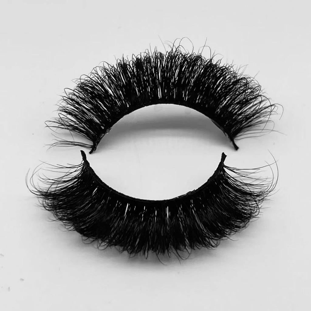 Die neuen 20MM Nerz Russische gekräuselte künstliche Wimpern, Europäische und Amerikanische Wimpern sind dick, gekräuselt und unordentlich, und gebratene Wimpern.