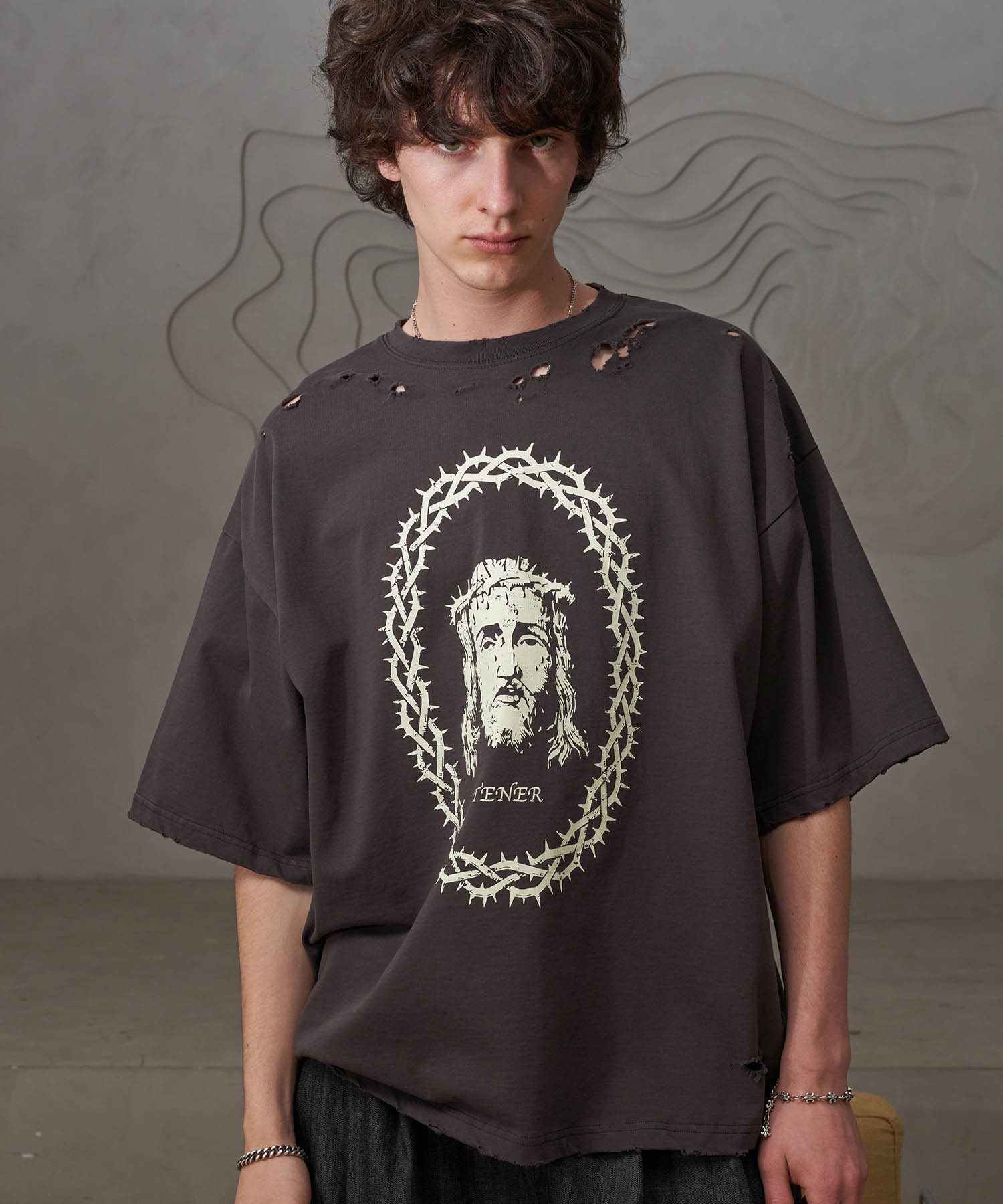 Tener Jesus Vintage T-Shirt (Charcoal) Charcoal/Fresh
