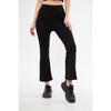 Flare Leg High Waist Lycra Fitting Ribbed Leggings Trousers