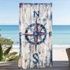 Strandtuch mit Vintage-Kompass-Design: Perfekt für Abenteuer am Meer! Geeignet für Handtücher, Badetücher, Strandtücher