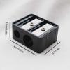 Plastic Double Hole Eyebrow Pencil, Makeup Pencil, Pencil Sharpener, Manual Sharpening, Compact and Portable