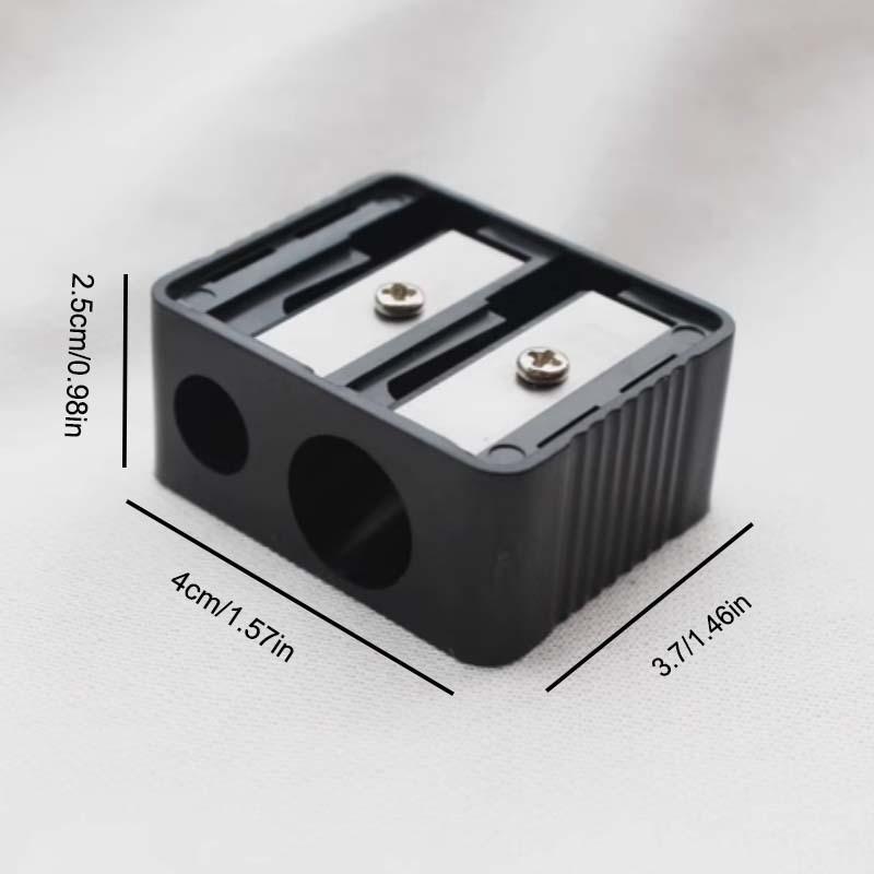 Plastic Double Hole Eyebrow Pencil, Makeup Pencil, Pencil Sharpener, Manual Sharpening, Compact and Portable