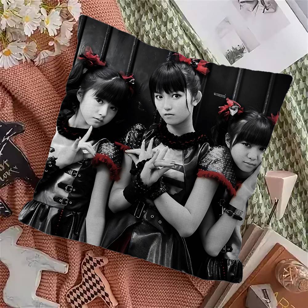 Japanese BBABYMETAL Band Music Cushion Cover Car Throw Pillow Case For Sofa Car Christmas Gift xcm xcm
