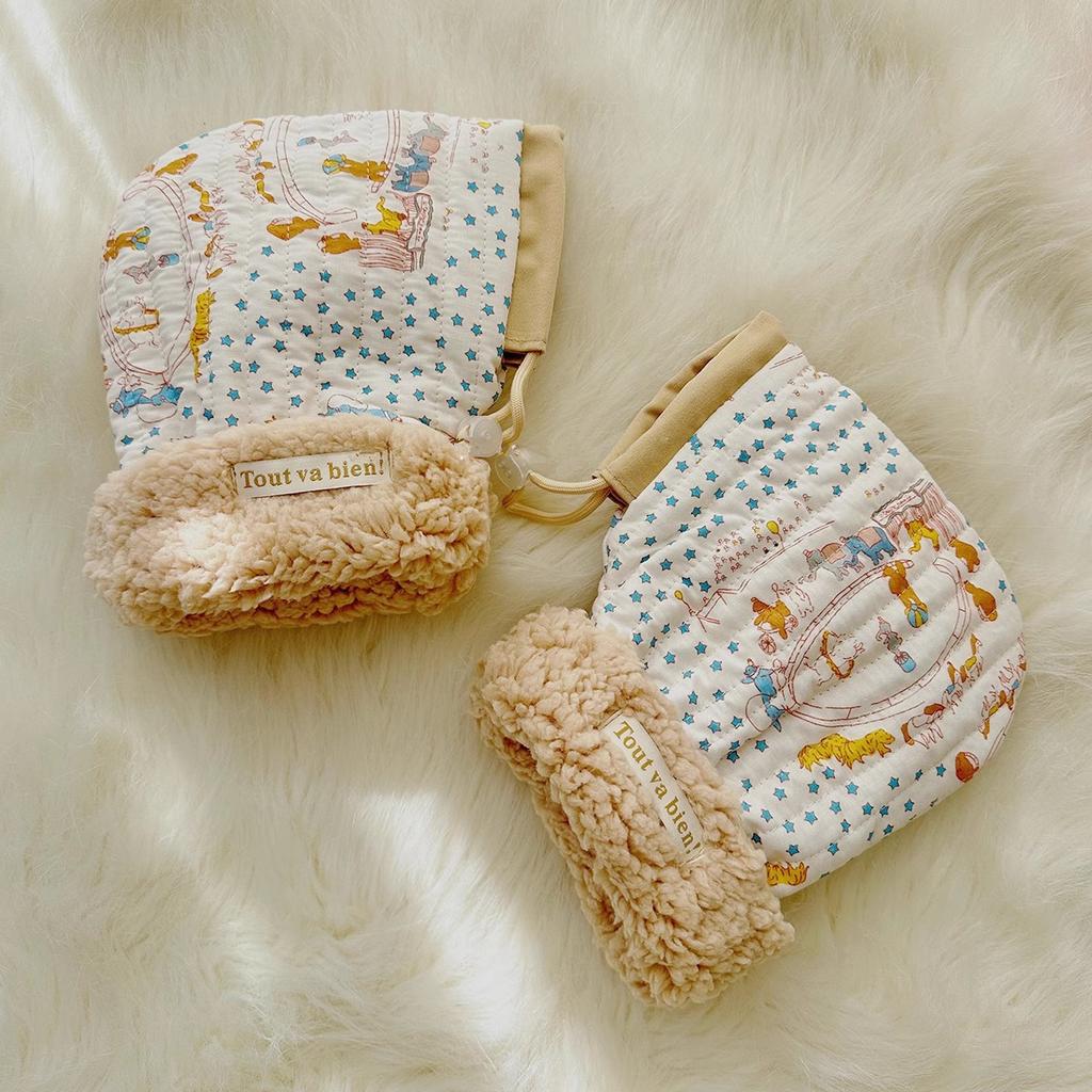 Non-Toxic Children'S Bicycle Gloves Children'S Outdoor Sports Mittens Cartoon Printed Hands Warmer Scooter Gloves For Winter