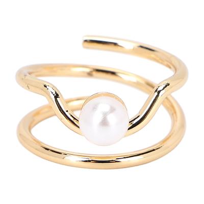 Δαχτυλίδια Αρθρώσεων Δακτύλων Νυχιών με Πέρλες Κομψά και Απλά Χάλκινα Κοσμήματα Άκρων Δακτύλων για Γυναίκες Κορίτσια