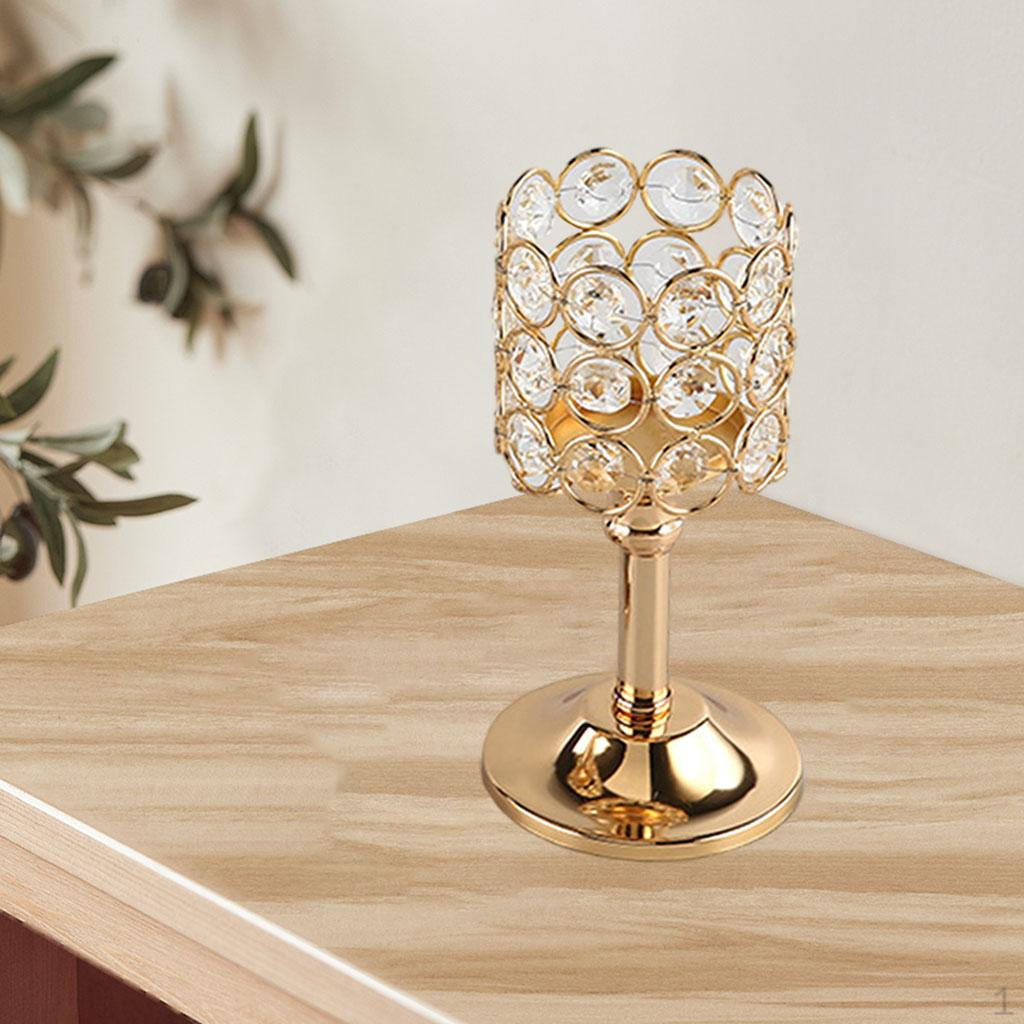 Crystal Candle Holder Decor Plating Table Centerpiece Candlesticks for Wedding, Dining Room,