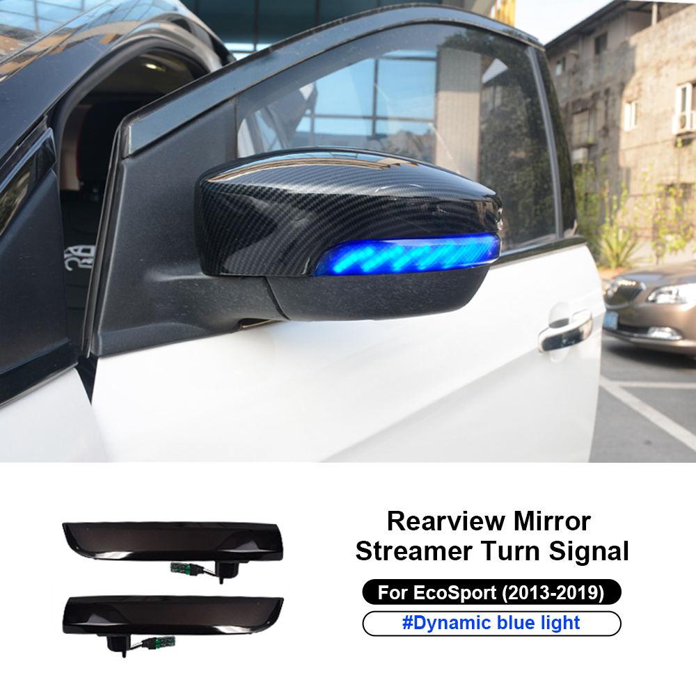 2Pcs Dynamic Turn Signal LED Rearview Mirror Streamer Light For Ford Ecosport 2013 2014 2015 2016 2017 2018
