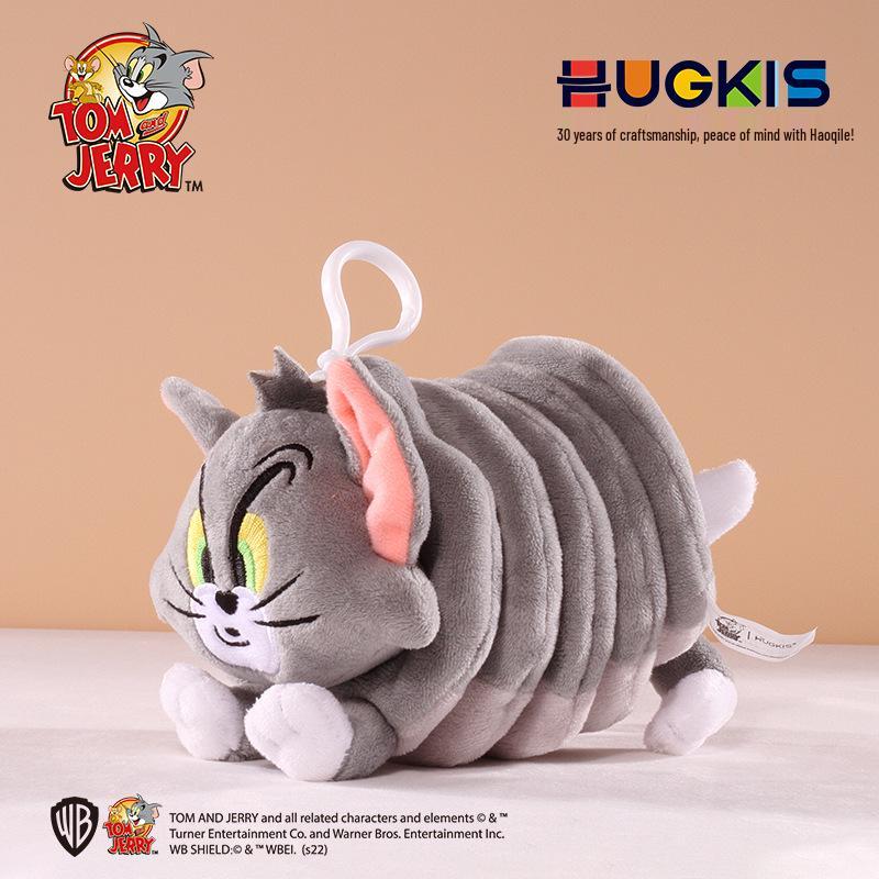 Authentic Tom & Jerry Plush Transforming Keychain Figurine - Cute Cartoon Ornament Birthday Gift