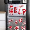 Halloween Refrigerator Magnets Stickers Horror and Dirty Bleeding Red Stickers Suitable for Party Paper Favor