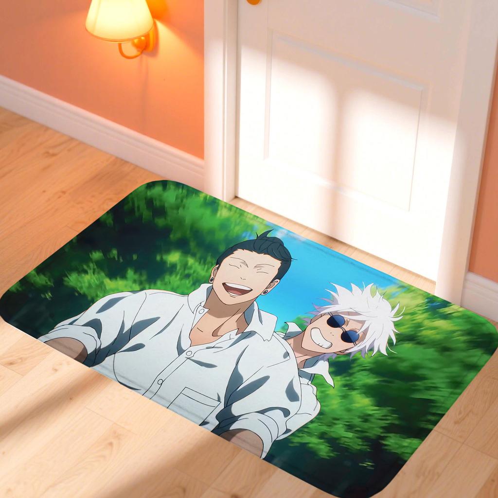 Jujutsu Kaisen Doormat Gojo Satoru Foot Mat Room Mats Bedroom Rug Home and Decoration Motorcycle Carpet for Kitchen Non-slip Pad