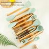 12-Piece Silicone Kitchenware Set with Wooden Handles - Non-stick and Heat Resistant Spatula & Soup Ladle