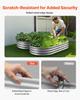 Metal Raised Garden Bed, 1.8 X 0.9 X 0.3 M Outdoor Galvanized Planter Garden Box, Open Bottom Design, Large Planter Raised Bed for Growing Vegetables,