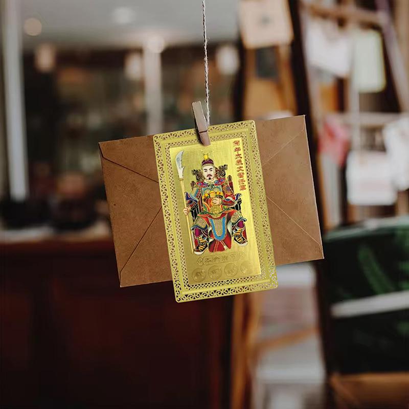 2026 Tai Sui Amulet Card Feng Shui Prayer Gold Plated Exorcism Protection Buddha Blessing Safe Bring Wealth Treasure Gift