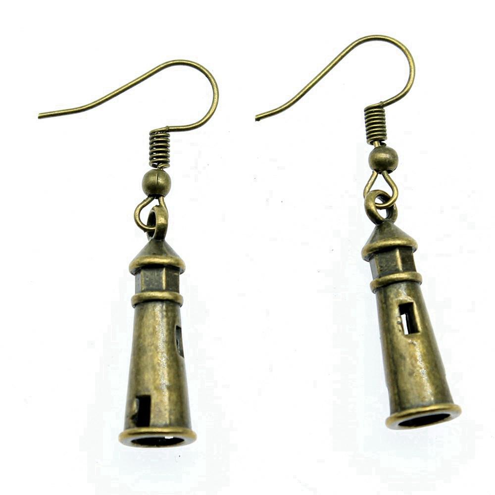Compass Dangle Earrings Adventure Travel Nautical Navigation Drop Jewelry
