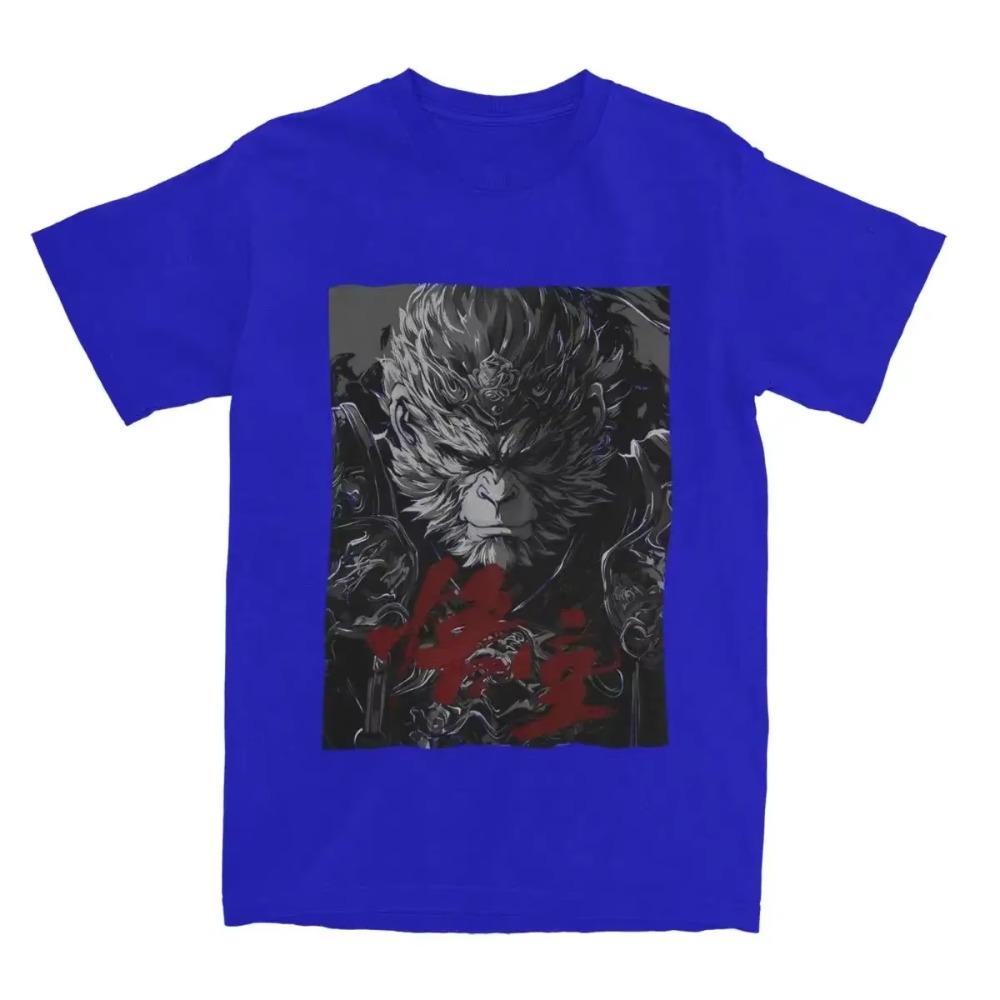 Vintage Black Myth Wukong New Game T-Shirt Men Women Crew Neck Cotton Mythology Short Sleeve Tee Shirt Classic Tops