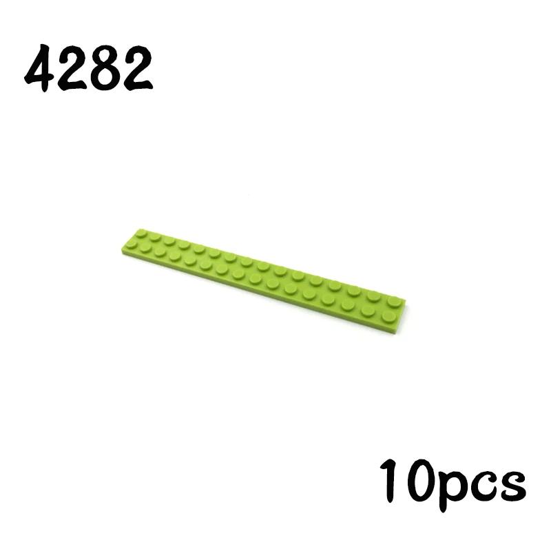 Non-Toxic Newest Building Blocks Thin Figures Bricks Plate 10Pcs Size 2X16 Dots Basepate Board 4282 Toys For Children Gifts