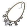 Gorgeous diamond-studded super sparkling crystal glass retro necklace