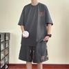 Men's Summer Trendy Bear Print Shorts & T-Shirt Set - Youthful Casual Sportswear