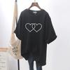 Unisex 2024 Summer New Smile Print Women's Short-sleeved Explosive Loose White T-shirt Top Women T Shirt