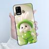 Case For LG K52 Q52 K62 Phone Case Luxury Cute Love Rabbit Funny Ultra Thin Slim Soft Black TPU Silicone Protective Back Cover