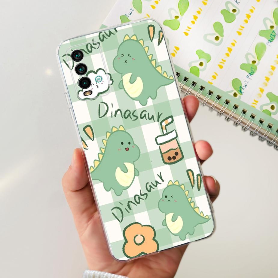 For Xiaomi Redmi 9T Case Cute Fashion Painted Cover Clear Silicone Phone Case For Xiaomi Redmi 9T Redmi9T Back Cover 6.53'' Bags