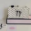 Quilted Polka Dot Storage Basket Rectangular Fabric Storage Box Desktop Organizer  Home Decoration
