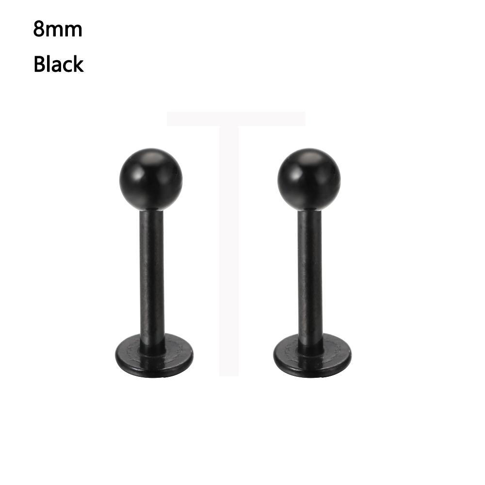 

1Pair 6-12mm Tragus Ear Piercing Helix Bar Ball Stainless Steel Labret Lip Bar Rings Stud Cartilage Body Party Jewelry