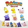 Toys Model Pokemon Figure 6pcs/set Sleep Series Pikachu Gengar Jigglypuff Slowpoke Gonbe Psyduck Sleep Version Figure PVC
